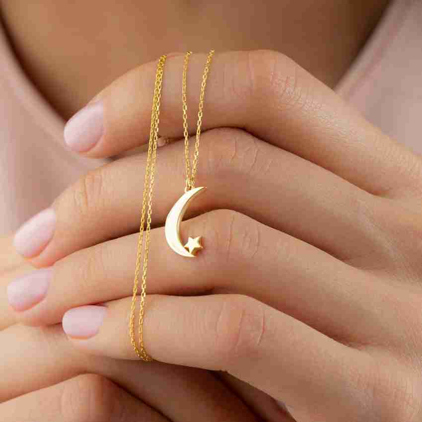 Mini hot sale moon necklace