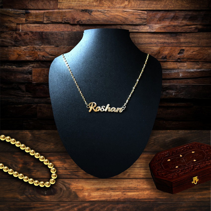 BRANDLINE Roshan Name Pendant With Chain Brass Price in India Buy BRANDLINE Roshan Name Pendant With Chain Brass Online at Best Prices in India Flipkart
