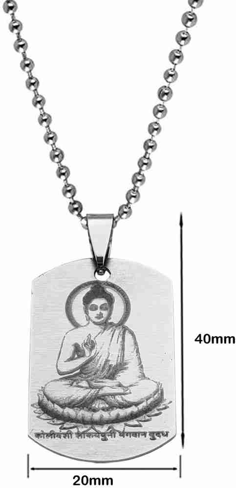 Stainless steel sales buddha pendant