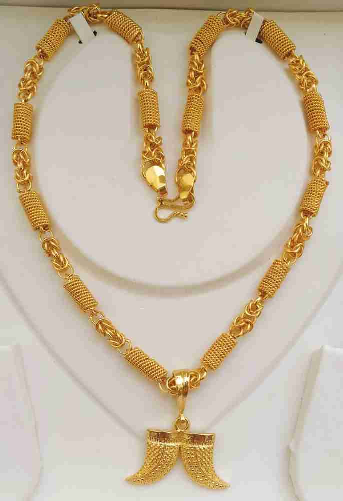 Jemeefly Trending Double nail nor puligoru pandent with Holo chain for Mens and Boys. Gold plated Alloy Pendant Set Price in India Buy Jemeefly Trending Double nail nor puligoru pandent with Holo