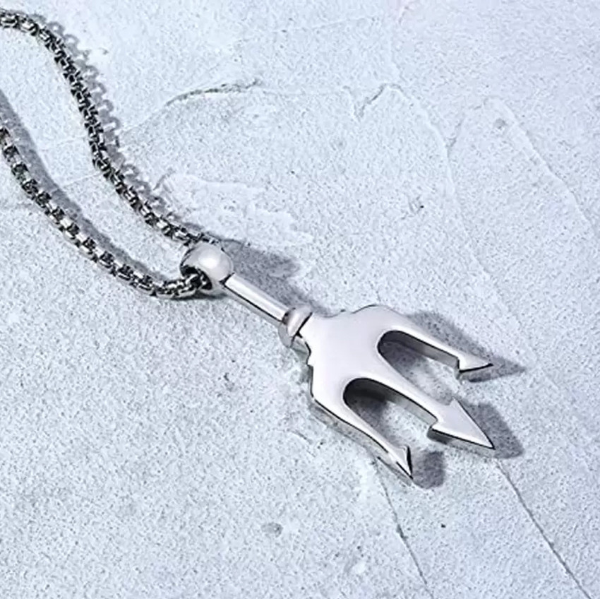 Shiv Jagdamba Lord Shiva Trident Pendant Stainless Steel Ancient Greece Amulet Necklace Sterling Silver Stainless Steel Pendant Price in India Buy Shiv Jagdamba Lord Shiva Trident Pendant Stainless St...