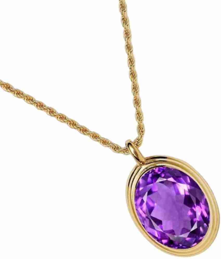 Mens gold hot sale amethyst necklace