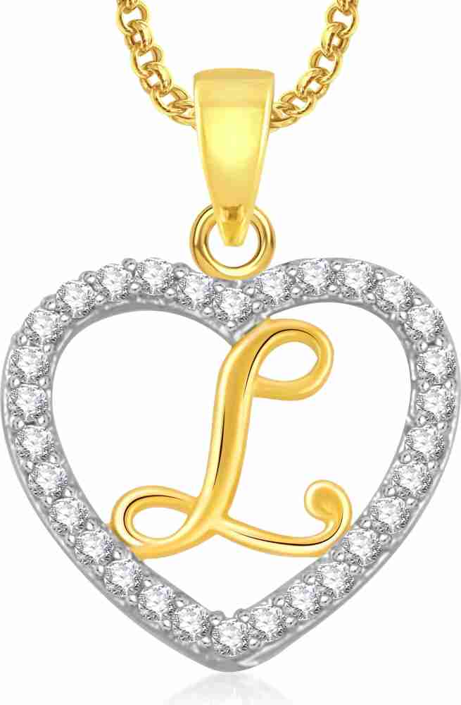 L gold clearance pendant