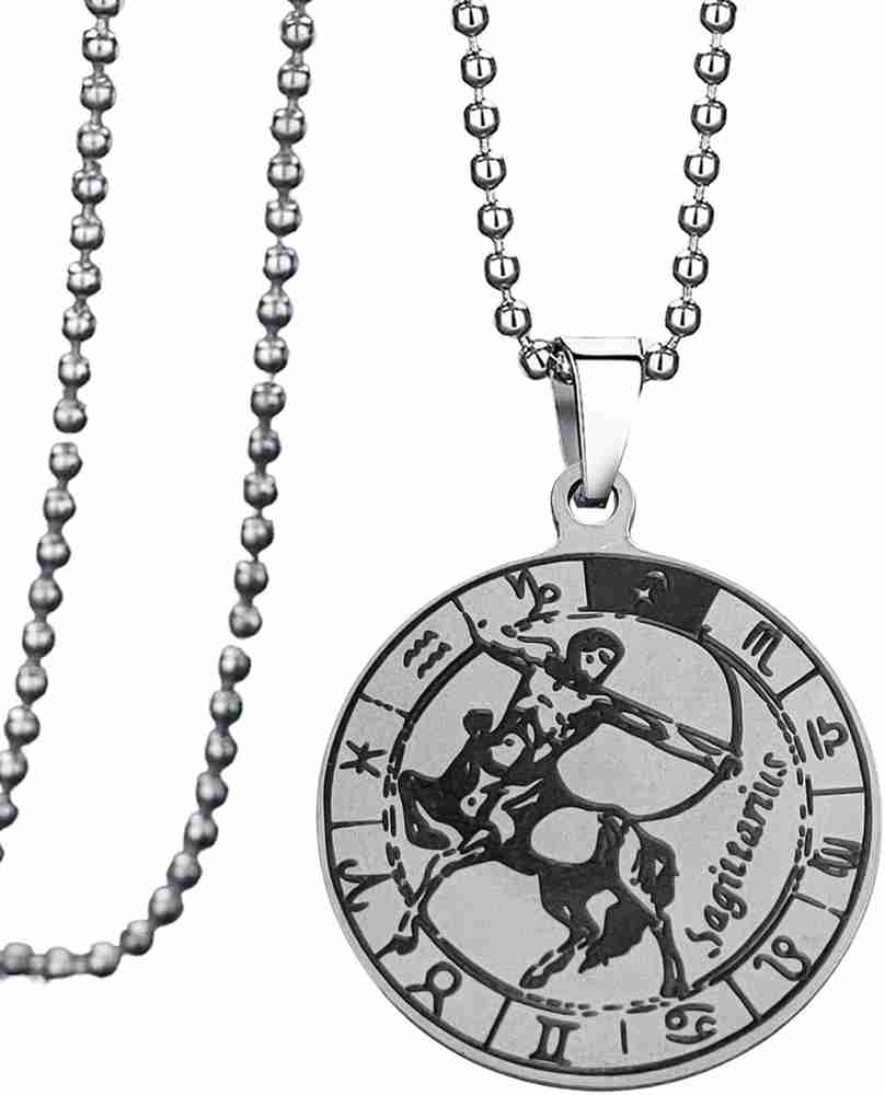 M Men Style Sagittarius Coin Necklaces Horoscope Astrology Zodiac