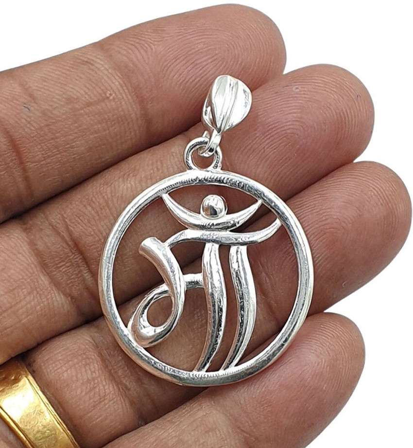 Sahiba Gems Designer Maa Locket Charm Pendant Rhodium Sterling Silver Locket Price in India Buy Sahiba Gems Designer Maa Locket Charm Pendant Rhodium Sterling Silver Locket Online at Best Prices in