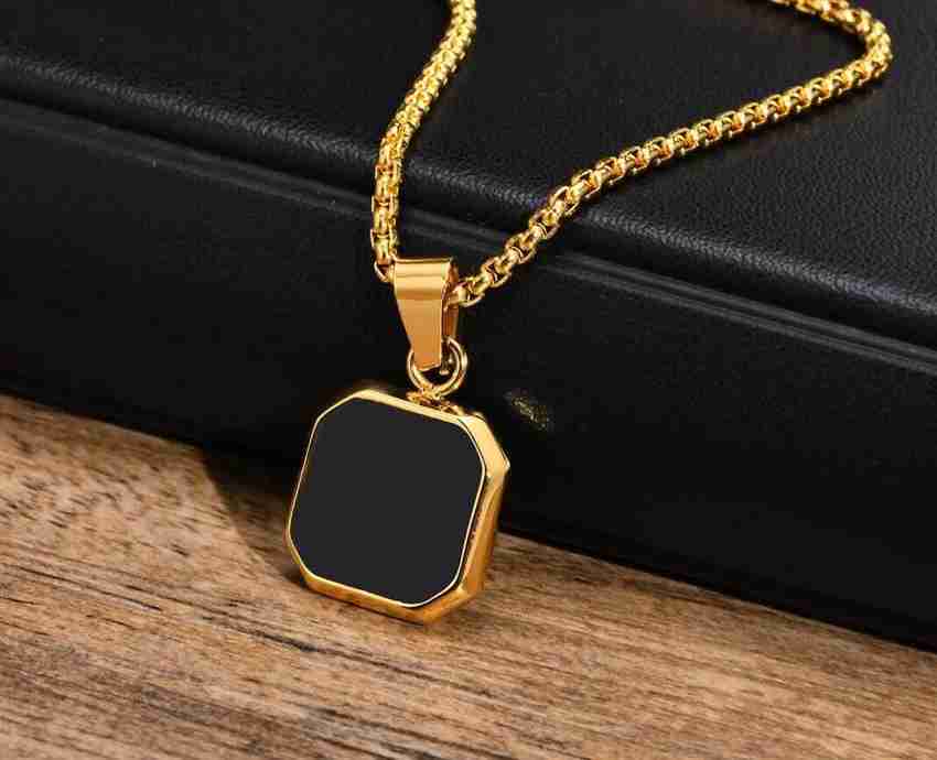 RAMANYA Black stone crazy necklace pendant for boys or men Square necklace gold. Alloy Price in India Buy RAMANYA Black stone crazy necklace pendant for boys or men Square necklace gold. Alloy Online ...
