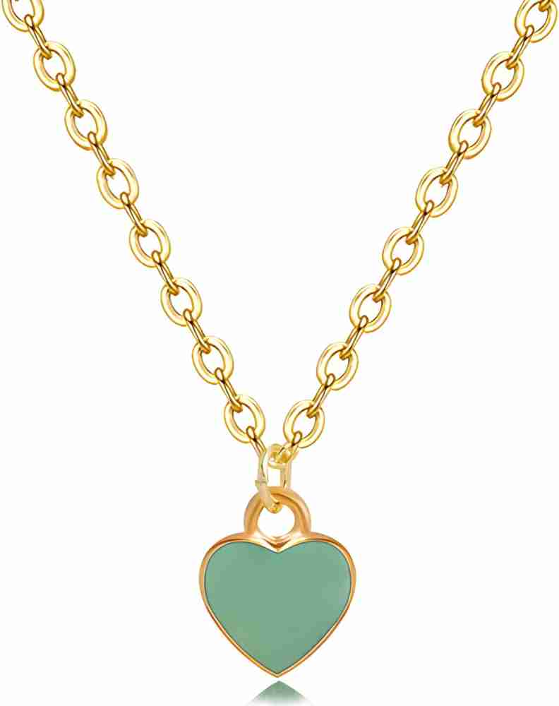 Buy Zest Green Heart Necklace Online in India 