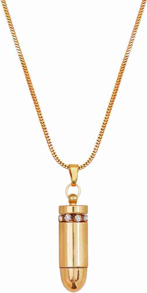 Gold on sale bullet pendant