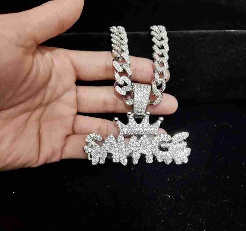 SAFISHA MC Stan Hindi Pendant Diamonds Plated (Pendant Only