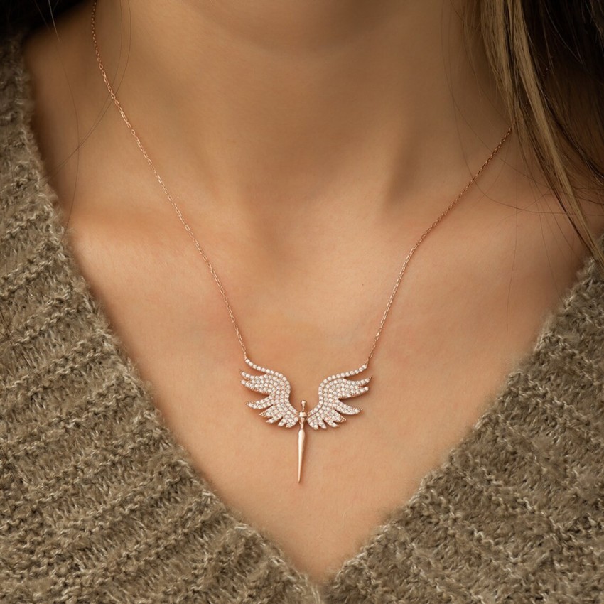 Gold angel hot sale wings locket