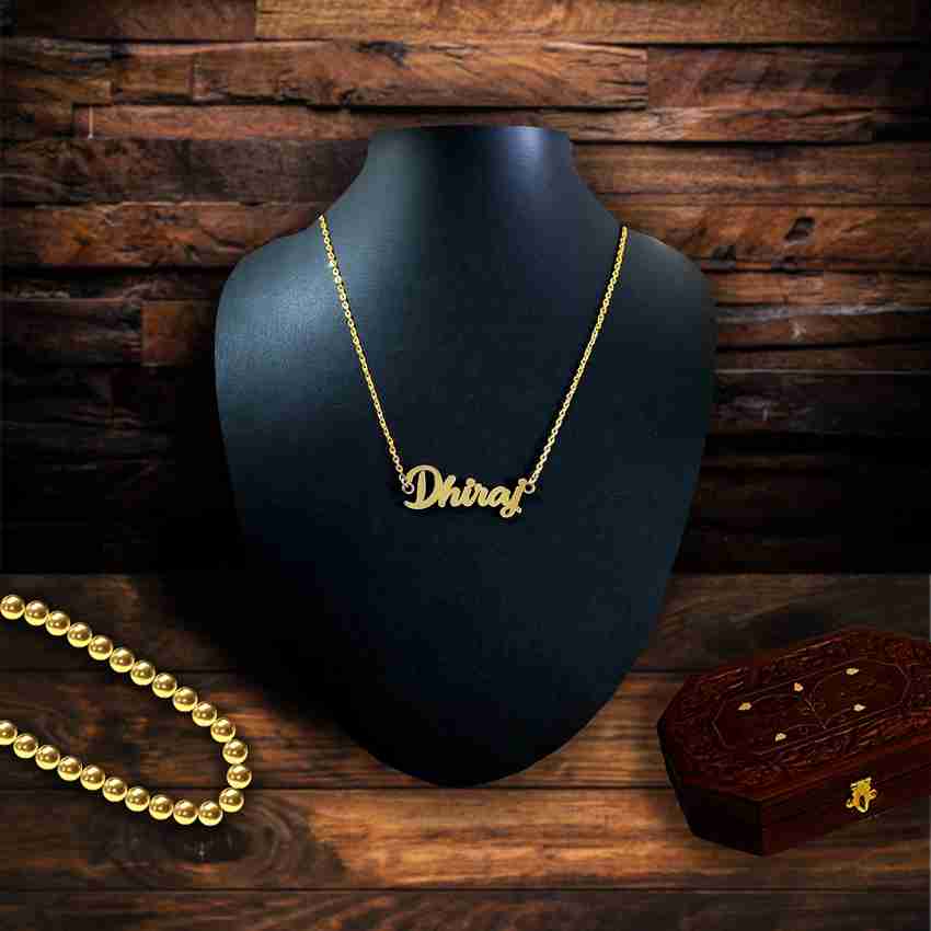 BRANDLINE Dhiraj Name Pendant with Chain Brass Price in India