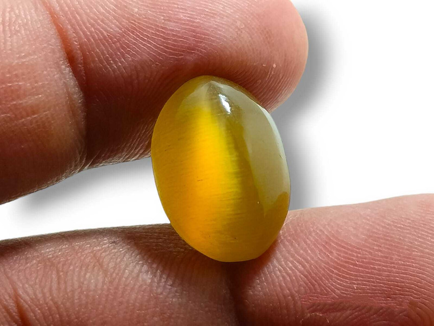 Yellow cats eye gemstone store