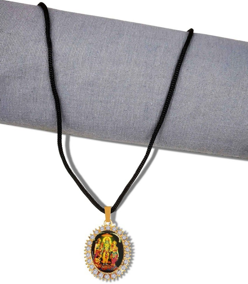 Indian Traditional Stainless Steel Gold Plated Sri Yantra Pendant For Unisex