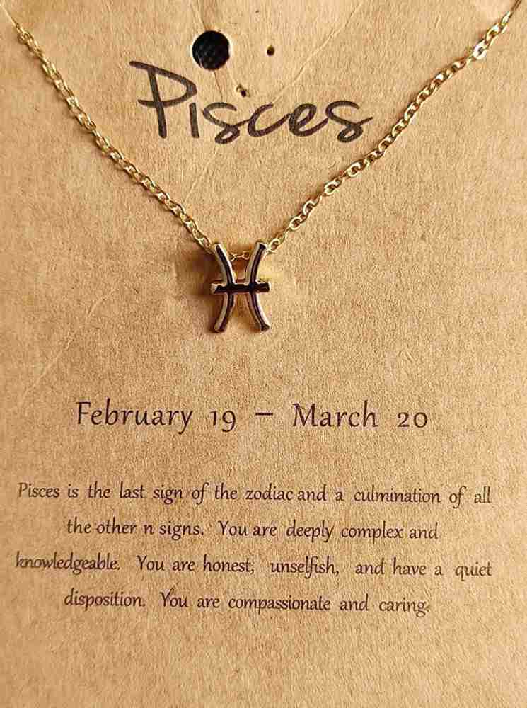 Pisces horoscope store necklace