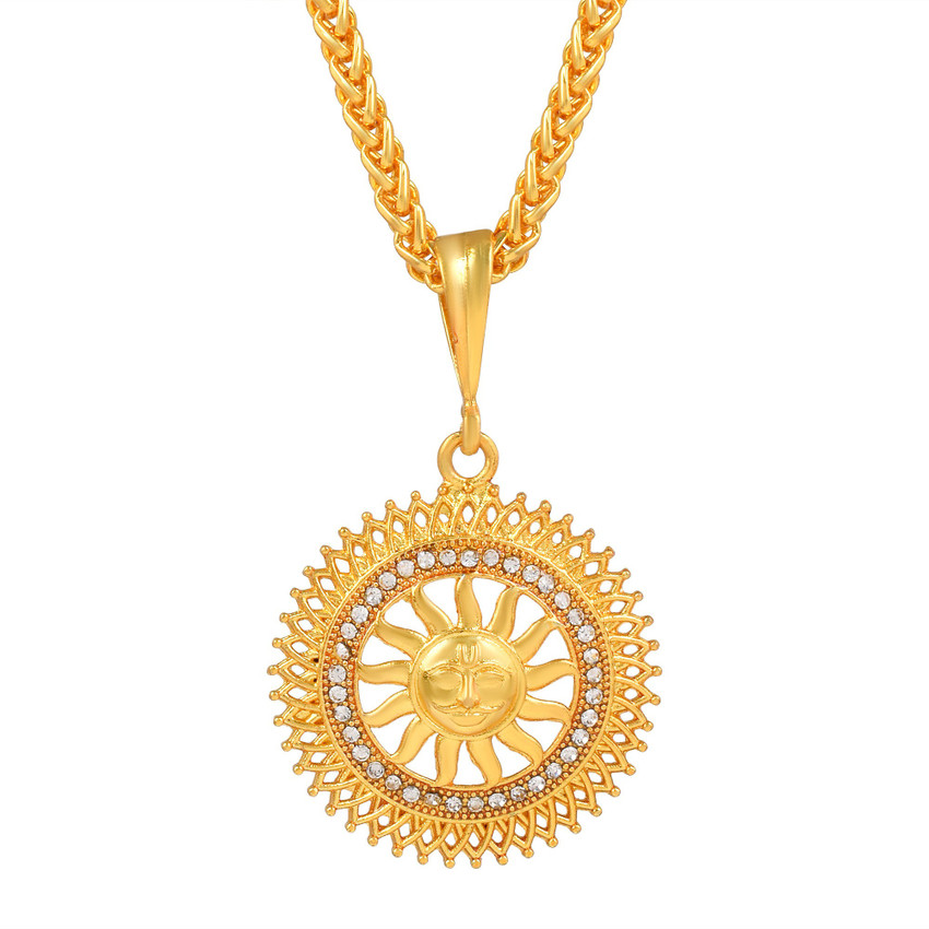 Sun locket gold clearance design