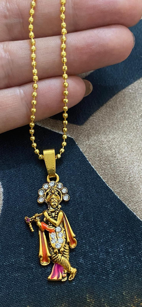 pompeo KANHA JI LOCKET WITH GOLD BALL CHAIN FOR MEN AND WOMEN GIRLS AND BOYS Metal Locket Set Price in India Buy pompeo KANHA JI LOCKET WITH GOLD BALL CHAIN FOR MEN AND WOMEN GIRLS AND BOYS Metal Lock...