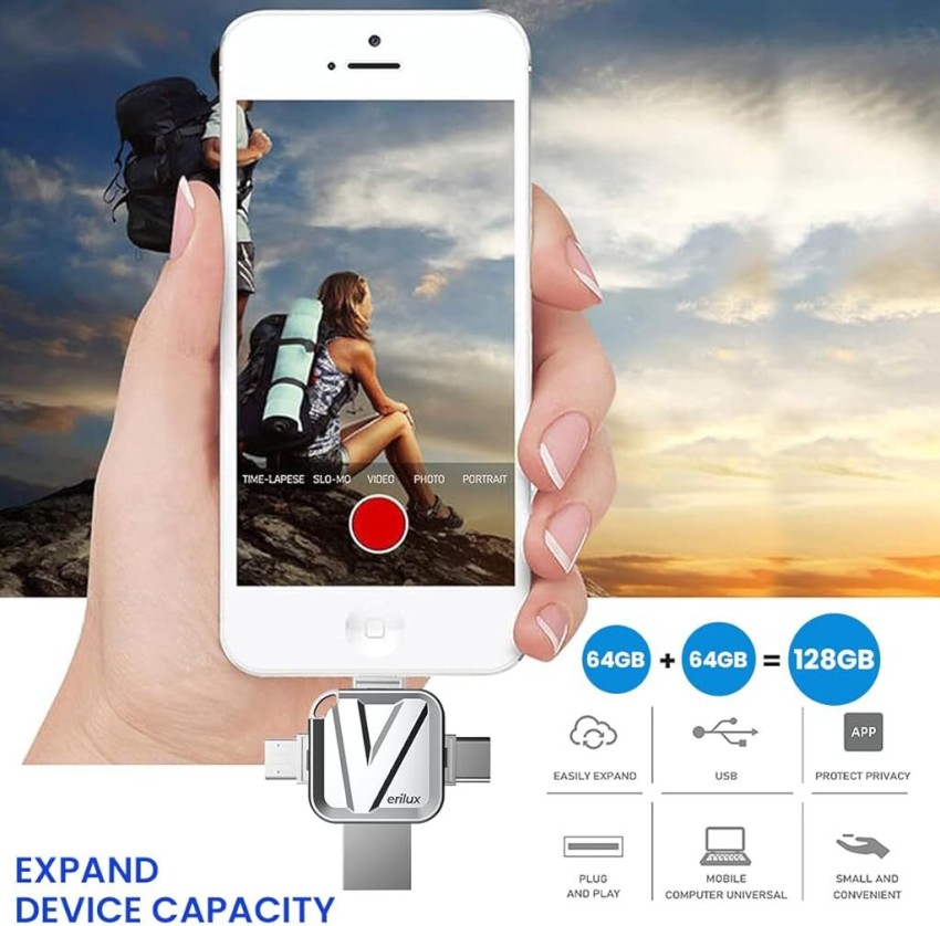 Phototek Pendrive iPhone & Android 4-en-1 Pen pour téléphone
