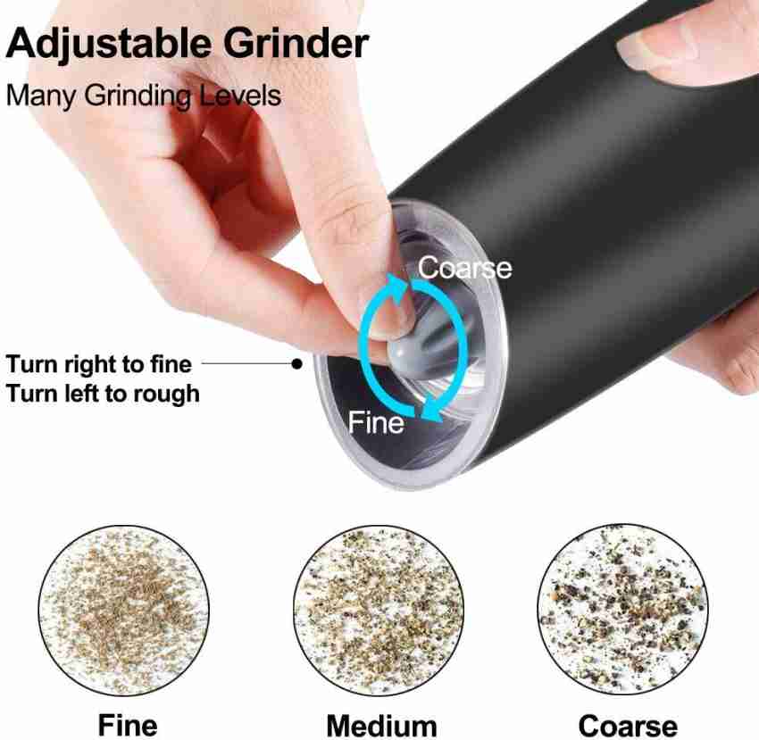 Electric Gravity Salt Pepper Grinder Adjustable Grinding Automatic Shaker  Mills