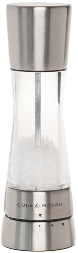 Crystalia Glass Pepper Grinder with Ceramic Mechanism, Set of 2