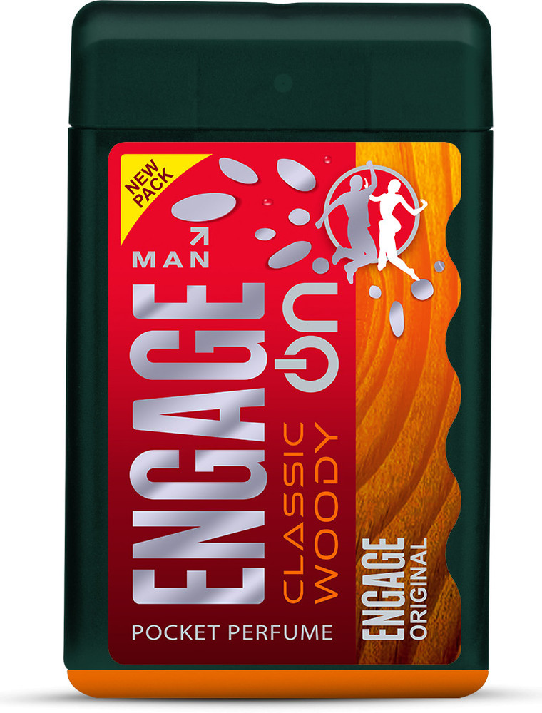 engage on classic woody pocket perfume