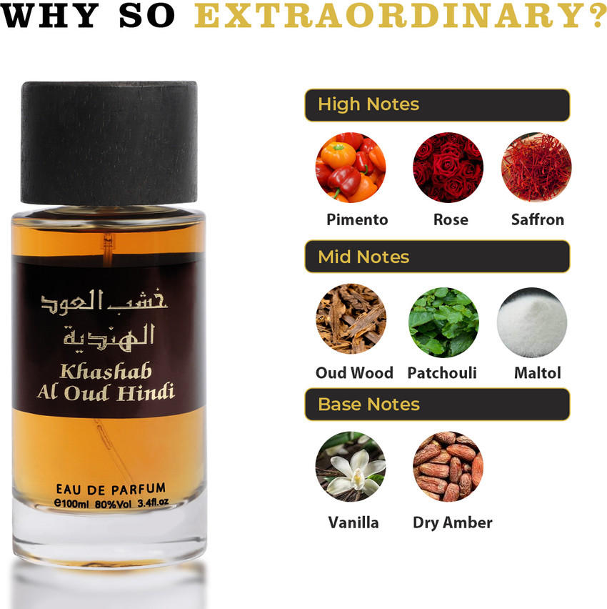 Buy RIHANAH Khasab Al Oud Hindi AQD Eau de Parfum 100 ml Online