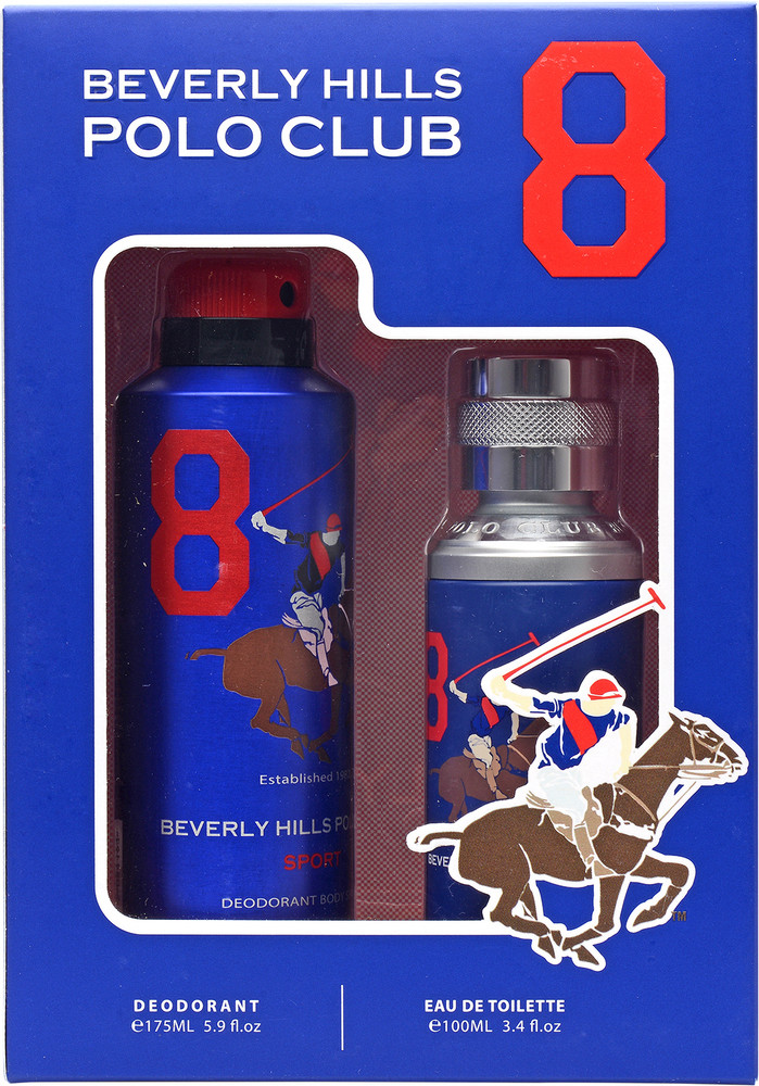 BEVERLY HILLS POLO CLUB Sport No.8 Gift Set Eau De Toilette 100ml Sport Deodorant 175ml Price in India Buy BEVERLY HILLS POLO CLUB Sport No.8 Gift Set Eau De Toilette