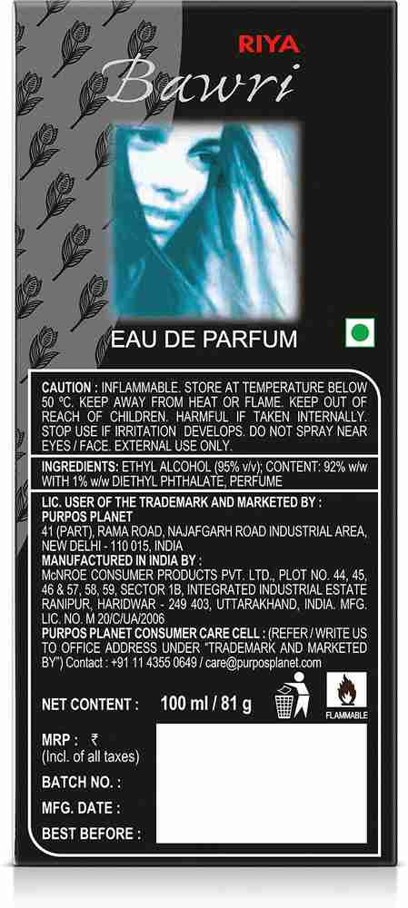 Buy RIYA Bawri Perfume for Girls Women Eau de Parfum 100 ml