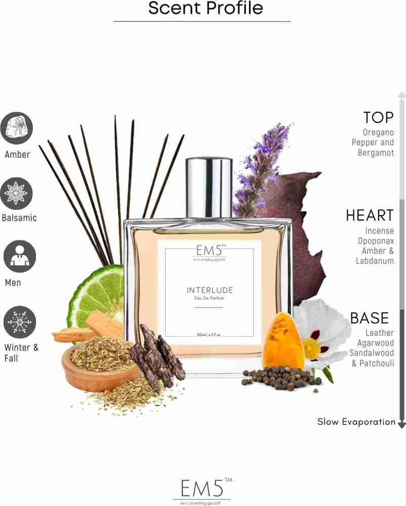 Buy Em5 Interlude Perfume for Men Long Lasting Fragrance Amber