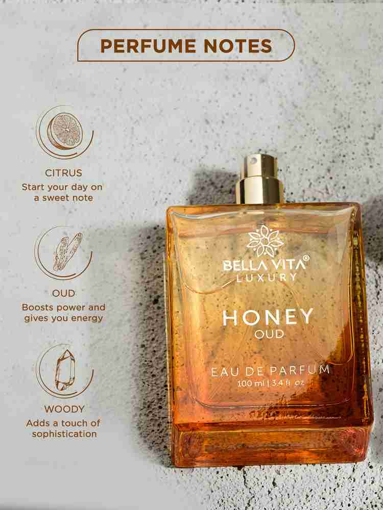 Bella vita organic Honey OUD with Honey Floral Oud Scent EDP Fragrance Eau de Parfum 100 ml