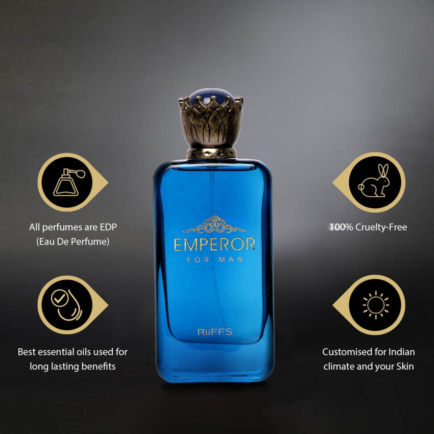 Buy RiiFFS Emperor Blue Premium Scent, Long Lasting, Soothing Fragrance  Perfume Spray Eau de Parfum - 100 ml Online In India