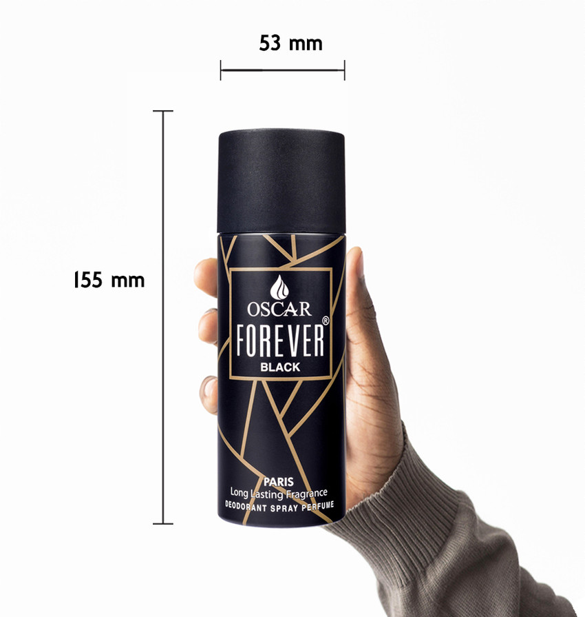 OSCAR FOREVER PARIS BLACK Deodorant Spray For Men Women