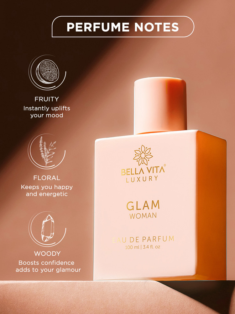 Bella vita organic Glam Perfume for Woman with Fresh and Romantic Scent Perfume 100 ml