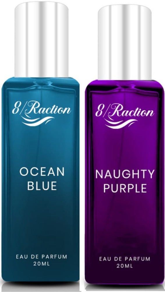 8Raction Ocean Blue Naughty Purple 20ml Combo 02 Eau de Parfum 40 ml