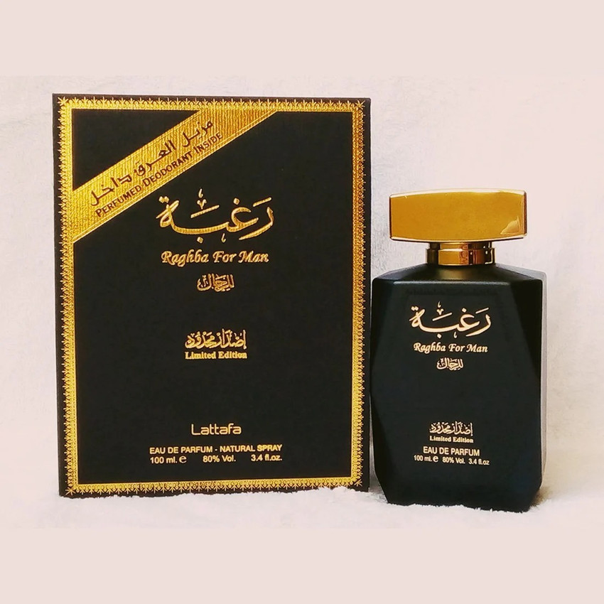 Buy Lattafa RAGHBA BLACK 100 ml edp for Men Arabic Dubai