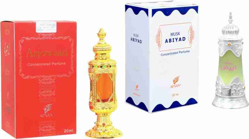 Buy Afnan Arjoowan And Musk Abiyad Attar Made in Dubai Pack of 2