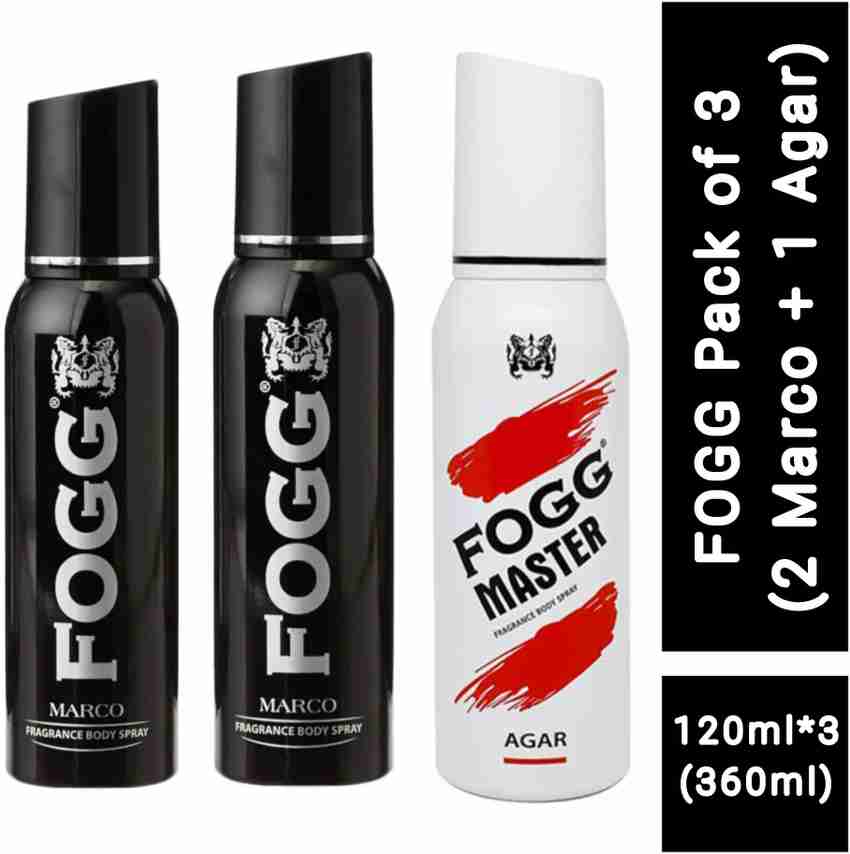 Buy FOGG 2 Marco and 1 Agar No Gas Perfume Deodorant Spray Perfume