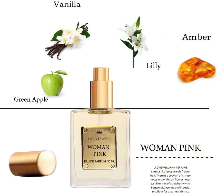Buy LADYJEWELL PINK Perfume For Women With Strawberry Bergamot