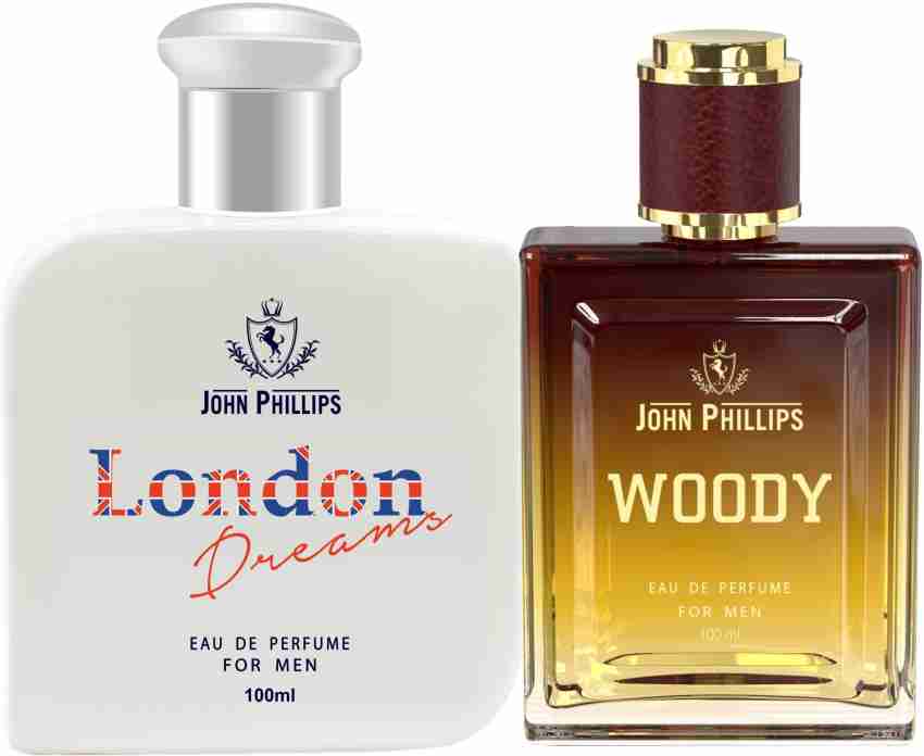 Buy John Phillips LONDON DREAMS & WOODY, Long Lasting, Combo Eau de Parfum  - 200 ml Online In India