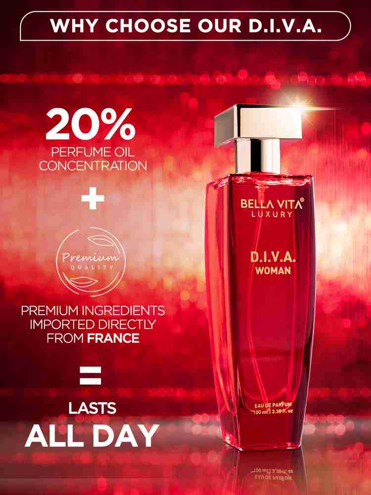 Buy Bella vita organic D.I.V.A WOMEN Perfume with Bergamot Black