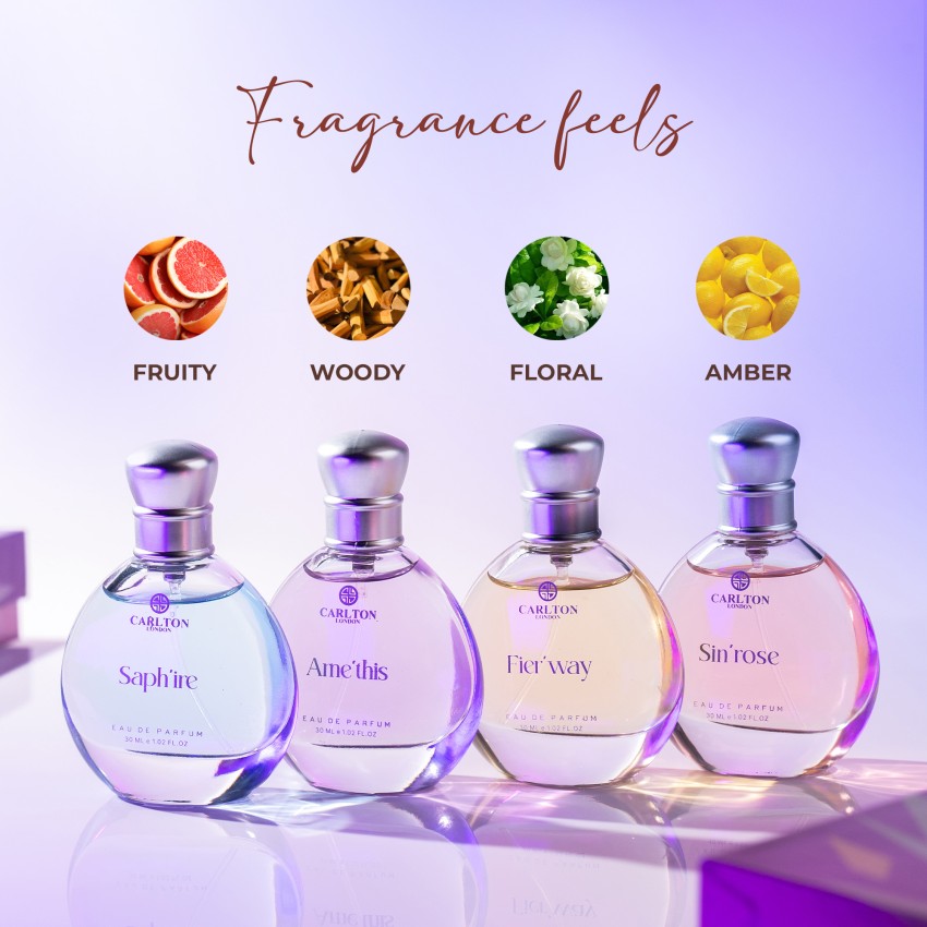 Gin & Tonic Perfume Gift Set for Women by Perfume Lounge- 4x20 ml | Premium  Perfume Gift Set for Women| Eau de Parfum| Long lasting Perfume | Fruity