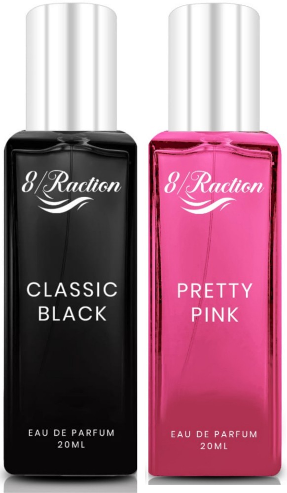 Buy 8Raction Classic Black+Pretty Pink 20ml Combo-02 Eau de Parfum - 40 ml  Online In India