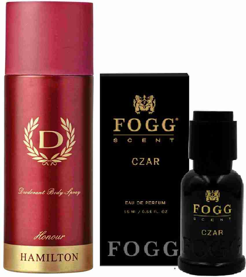 Buy FOGG Czar 15ml Body Perfume Honour 50ml Body Deo smal size