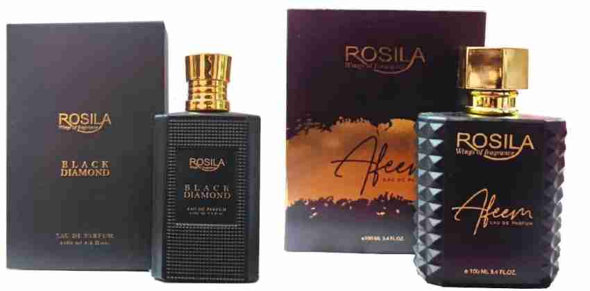 Buy Rosila 1 Black Diamond 1 Afeem perfume 100 ml each pack