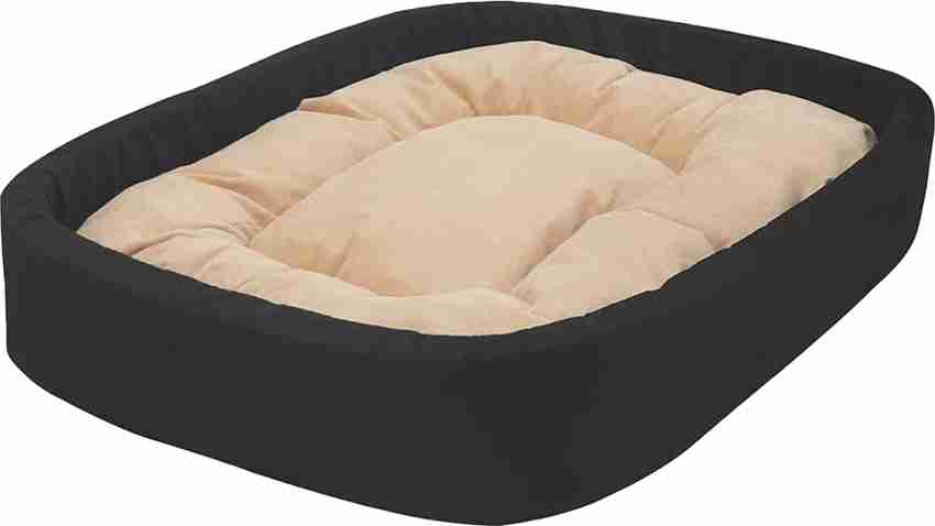 Poofy s Pet Island Oval Shape Cream Brown Dual Color Fleece Fabric