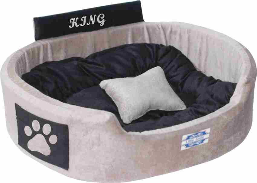 Little Smile King paw Printed Ultra Soft Ethinic Designer Bed