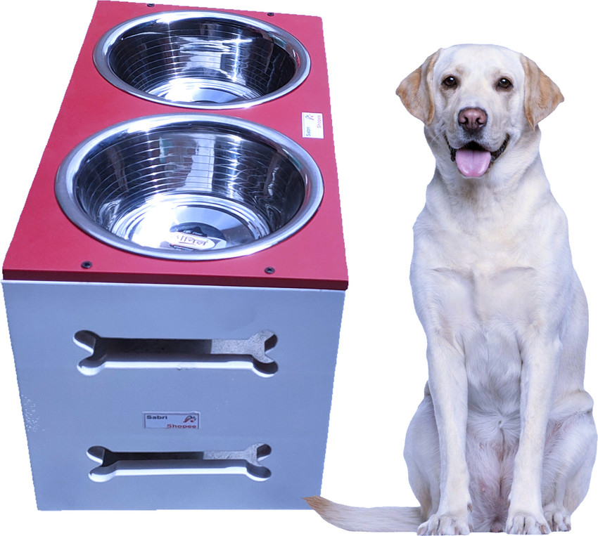 AR SABRI SHOPEE Large Tall Elevated Dog Pet Feeder Double Bowl