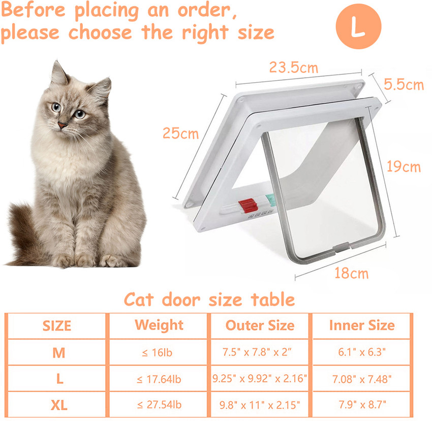 One way cat hot sale door
