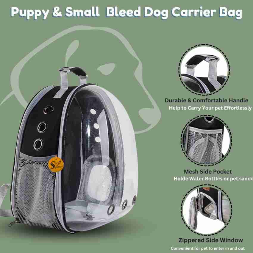 Foldable Mesh Cat Dog Backpack Bag Pet Carrier, Blue