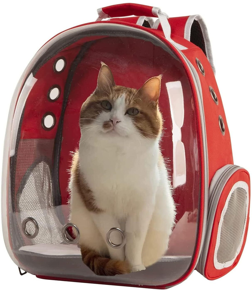 Emily Pets Red Airline Approved Pet Carrier Backpack for Cats