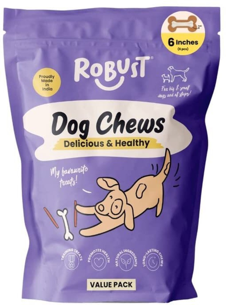 ROBUST Long Lasting All Natural Dog Chew Bones 6 inches 6 units Dog Chew Price in India Buy ROBUST Long Lasting All Natural Dog Chew Bones 6 inches 6 units Dog